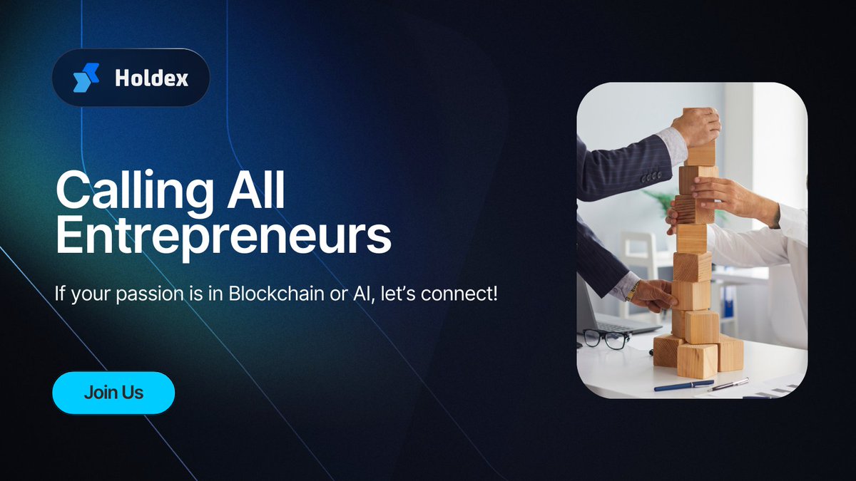🚀 Entrepreneurs in blockchain &amp; AI – let’s innovate and drive the future together!
<a href="/HoldexIo/">Holdex</a> is looking for visionary partners to expand our ecosystem.

📢 More info:
holdex.io/c/jobs/entrepr…