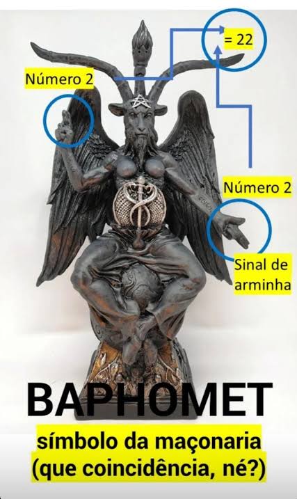MarciaM32027431's tweet image. Exato! Eles não escondem mais nada, jogam na cara e o povo não vê.
#Baphomet ✌️👹👇👇,  2 dedos pra cima, 2 dedos pra baixo, com #oroboros,  a cobra que morde o próprio rabo, forma um 8, o falso símbolo do infinito ♾️