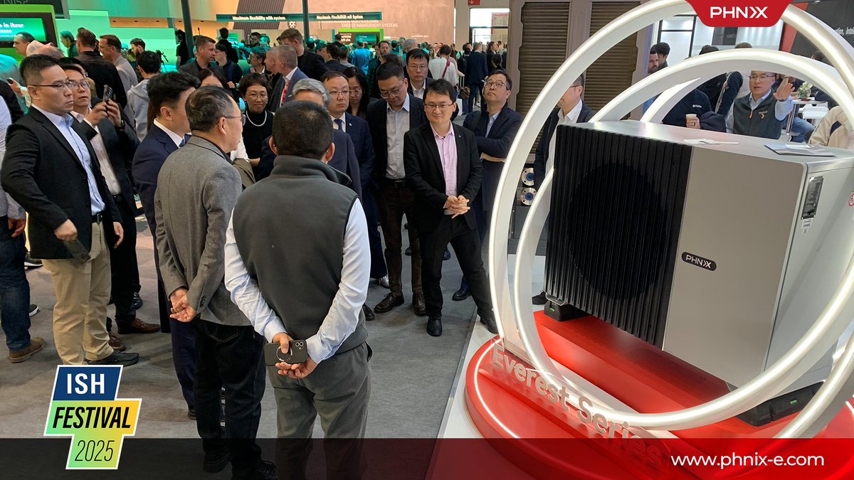 PHNIXEN's tweet image. During ISH 2025, PHNIX had engaging conversations at the Europe-China Exchange Forum with representatives from the EHPA, as well as industry leaders from Chinese and European companies.
We were also honored to host the CECA delegation at our booth! 
Visit us at BOOTH 12.1 E80!