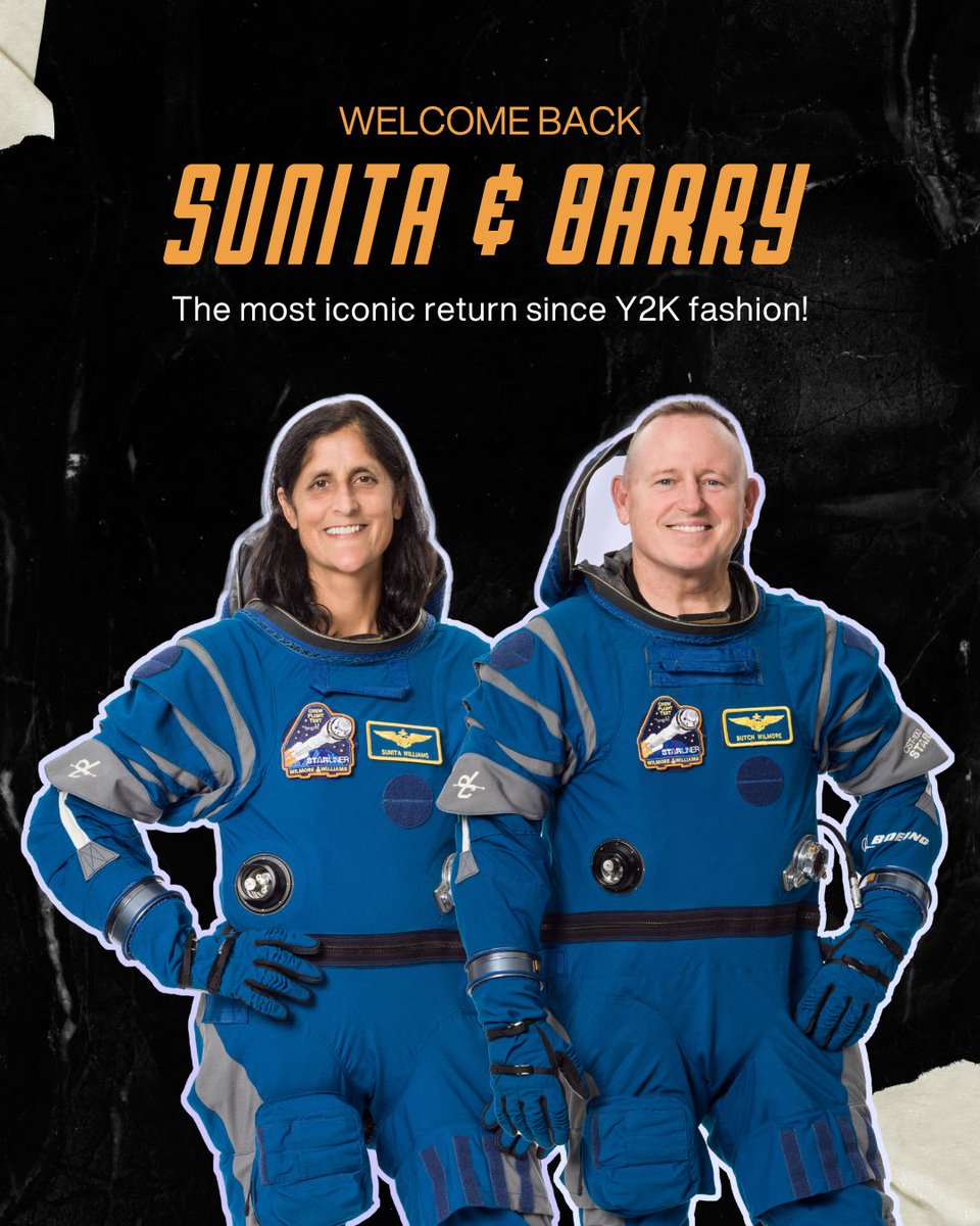 GoFynd (@gofynd) on Twitter photo The only returns we love❤️
#sunitawilliamsreturn #SunitaWilliams #barrywilmore #nasa #SpaceX #gofynd The only returns we love❤️
#sunitawilliamsreturn #SunitaWilliams #barrywilmore #nasa #SpaceX #gofynd