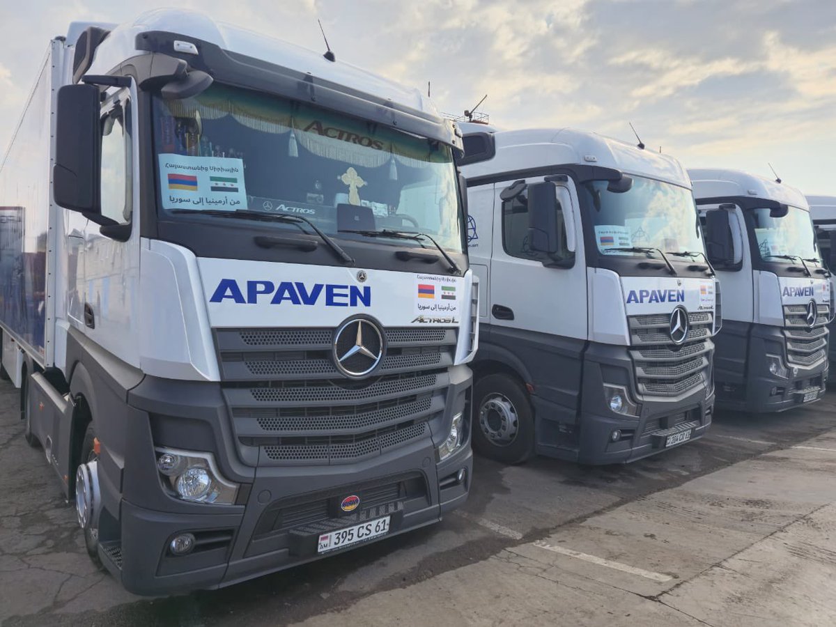 Vahan Kostanyan (@vahankostanyan) on Twitter photo Later today trucks loaded with/ med supplies and food will cross Margara bridge ahead to #Syria to deliver humanitarian aid sent by <a href="/armgov/">Government of Armenia</a>.
I would like to appreciate also cooperative approach of Turkish colleagues regarding this humanitarian mission. Later today trucks loaded with/ med supplies and food will cross Margara bridge ahead to #Syria to deliver humanitarian aid sent by <a href="/armgov/">Government of Armenia</a>.
I would like to appreciate also cooperative approach of Turkish colleagues regarding this humanitarian mission.
