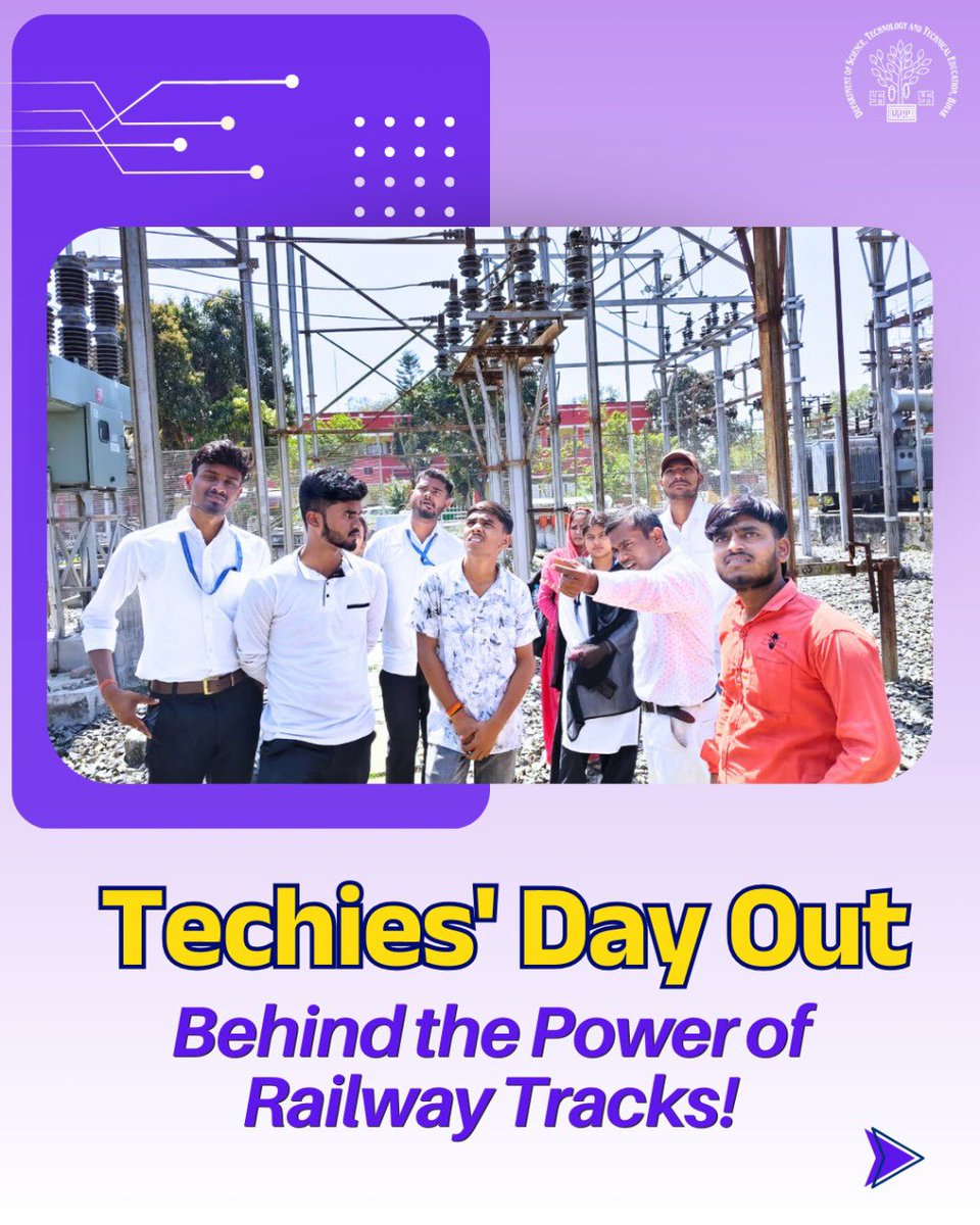 DSTTEBihar's tweet image. Students of Govt Polytechnic, Araria visited the Railway Power House, Katihar, as part of their industrial visit under #DSTTEBihar. A great way to gain real-world insights into railway power systems &amp;amp; practical learning!

#IndustrialVisit #RailwayTechnology #SkillDevelopment