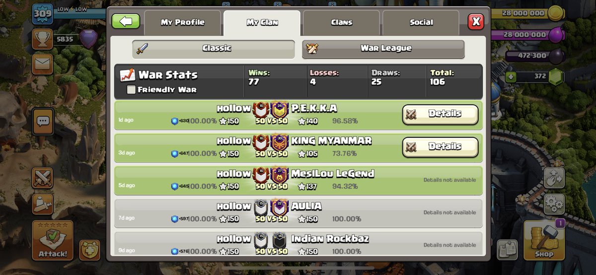 We are hollow. 

hollow; link.clashofclans.com/en?action=Open…