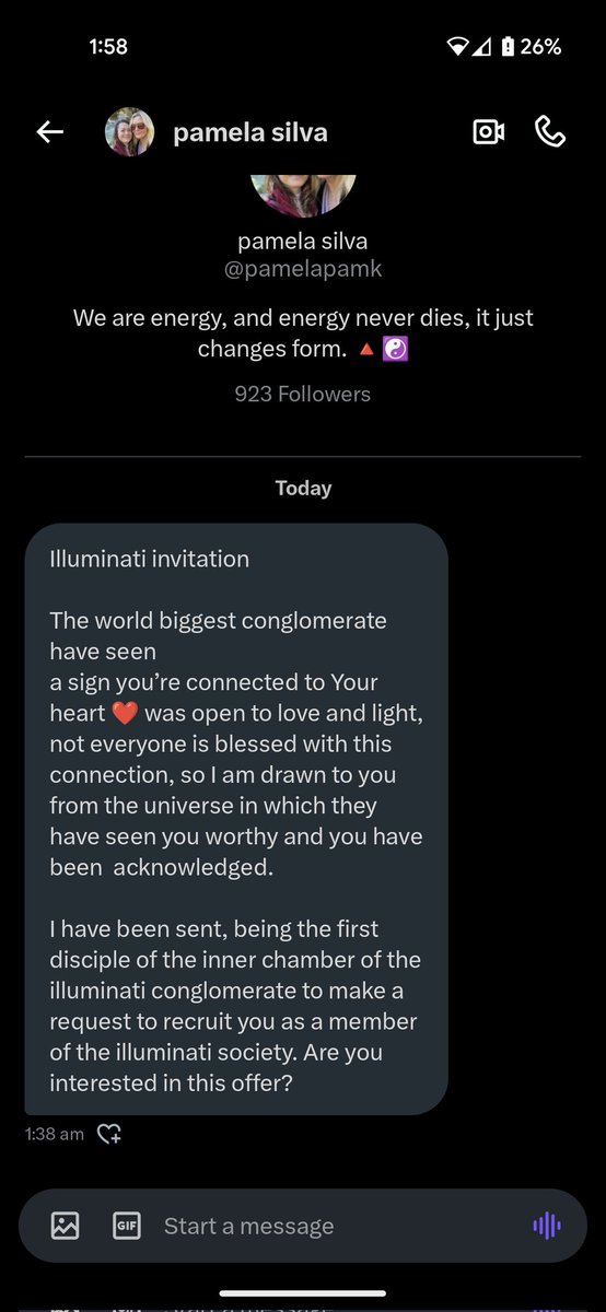 Umm... Did I just get asked to join a cult?