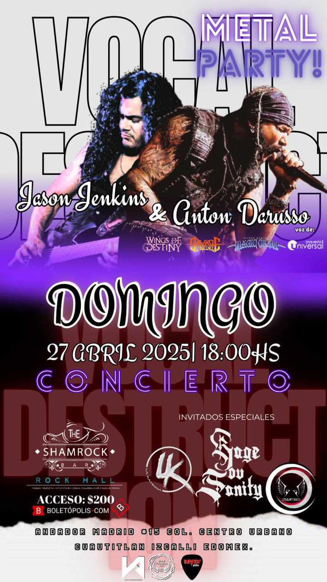 roykhamus's tweet photo. #antondarusso y #jasonjenkins #vocaldestruction #mexico https://t.co/1is3PiS3x1