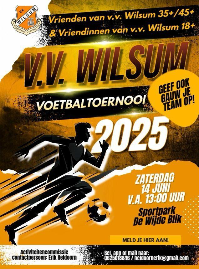 Geef je team gauw op voor ons altijd gezellig toernooi!