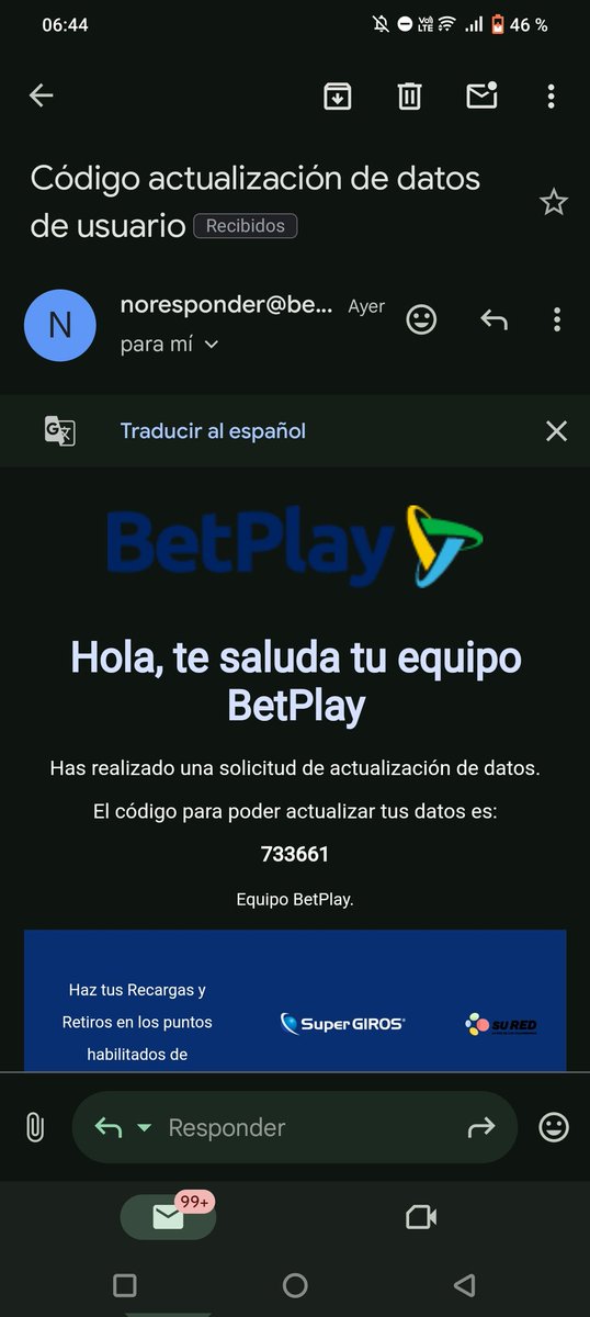 WilmerIvanM's tweet photo. @BetPlayCO Como es posible que solo con que pidan una actualización de datos lo roben a uno, osea que lo de la huella dactilar es un chiste, no sirve para nada. @BetPlayCO #Colombia #Nomasbetplay https://t.co/6lNX1gDwqm
