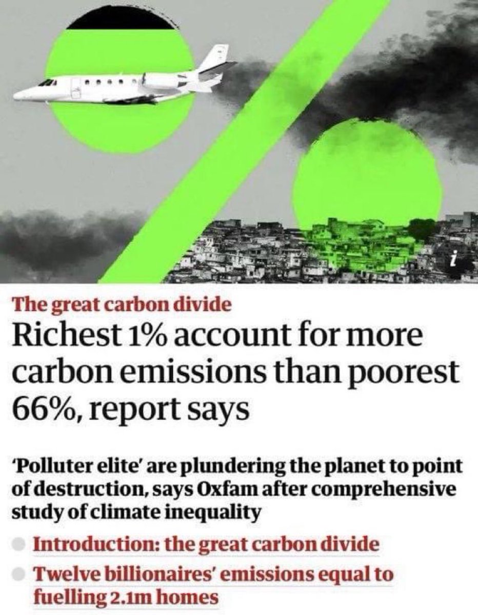 The virtue con of net zero. While the ‘elites’ within the richest 1% tell us plebs to offset our carbon footprint and pay more tax, they continue to swan around in private jets and motorcades. Treating us like serfs while they indulge in modern feudalism.