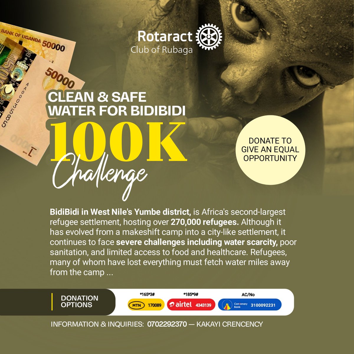 Your donation isn’t just money, it’s clean, safe water, a lifeline, and a second chance at life for thousands in need. Will you be the reason a family drinks clean water? Every contribution, big or small, makes a difference. Donate today!