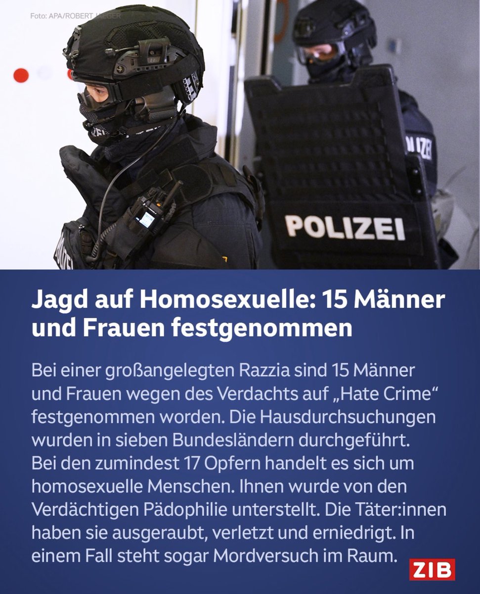 Ernstgemeinte Frage: Hätte ein Kanzler Kickl diese Untersuchung gar unterbunden? Es ist jedenfalls erschreckend, zu was Hass führt &amp; wie unsicher Menschen anderer sexueller Orientierung in Europa im Jahr 2025 noch immer leben. <a href="/ViennaPride/">Vienna Pride</a> <a href="/HOSIWien/">HOSI Wien</a>