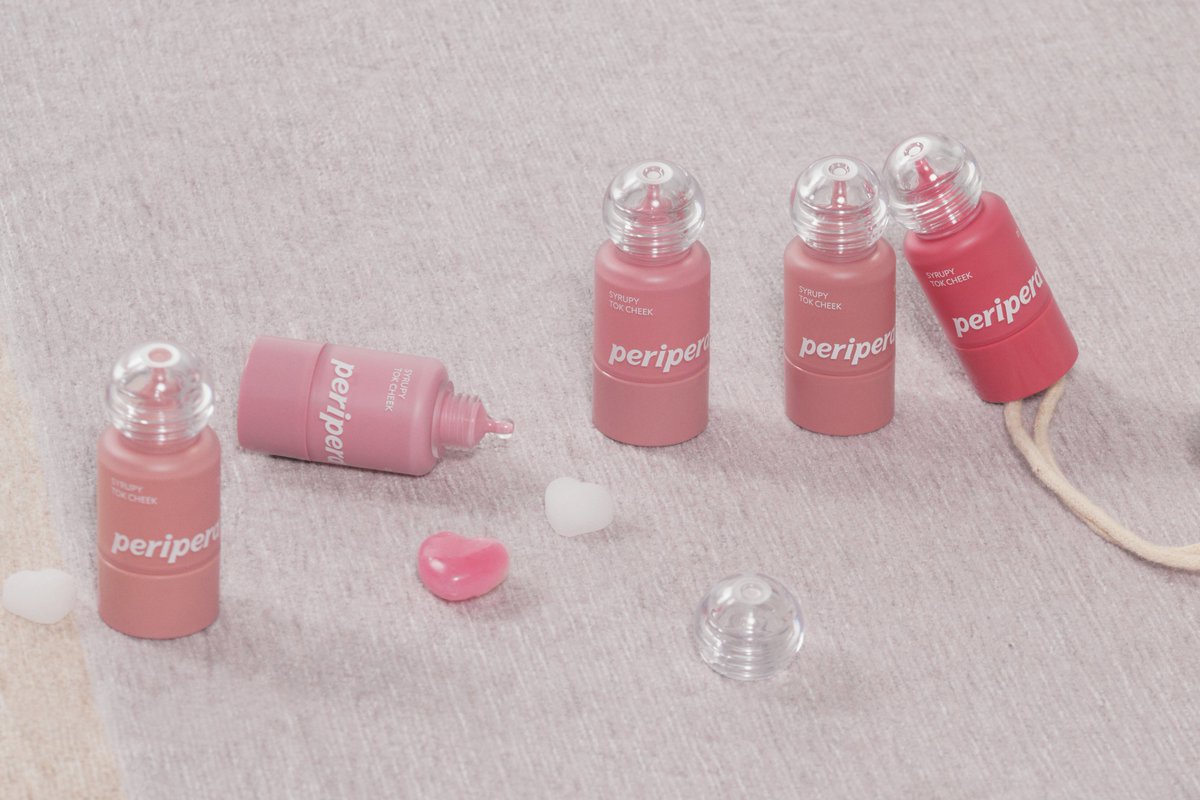 peripera シロッピートックチーク 発色公開 🎀 01 生き生きしたもも 02