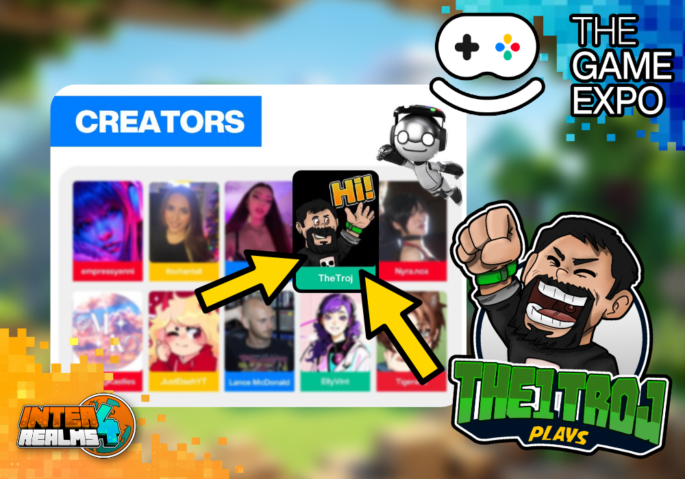 The InterRealms (@theinterrealms) on Twitter photo One of our Content Creators <a href="/The1Troj/">TheTroj ➡ PAX Aus</a>, been invited for this year <a href="/TheGameExpo/">TheGameExpo - TGX</a>!
If you planning to be there, make sure to say "Hi" to <a href="/The1Troj/">TheTroj ➡ PAX Aus</a>
#SMP #InterRelams #Game #Minecraft #MinecraftSMP One of our Content Creators <a href="/The1Troj/">TheTroj ➡ PAX Aus</a>, been invited for this year <a href="/TheGameExpo/">TheGameExpo - TGX</a>!
If you planning to be there, make sure to say "Hi" to <a href="/The1Troj/">TheTroj ➡ PAX Aus</a>
#SMP #InterRelams #Game #Minecraft #MinecraftSMP