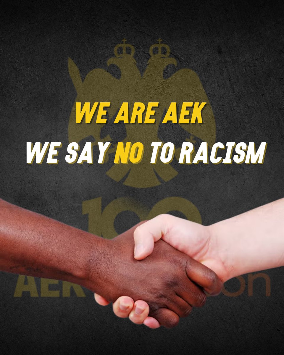 aekbcgr's tweet photo. Ο αγώνας για ενότητα και αλληλεγγύη διαρκής. ✊

Λέμε ΟΧΙ στον ρατσισμό! 🫱🏻‍🫲🏾

#AEKBetssonBC #SayNoToRacism #RedCardToRacism #Respect https://t.co/WgJ1Csn1X8