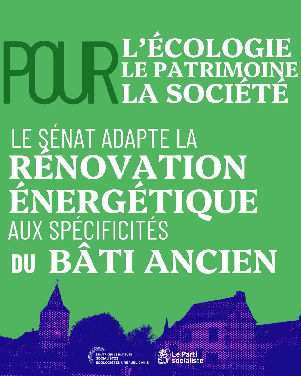 Sénatrices et sénateurs socialistes 🇪🇺 (@senateursps) on Twitter photo 2️⃣victoires socialistes hier au <a href="/Senat/">Sénat</a>.
Les textes de <a href="/laurossignol/">Laurence Rossignol</a> et <a href="/MichaelWeber1/">Michaël Weber</a> ont été adoptés à l'unanimité
➡ Reconnaissance des personnes condamnées par la législation pénalisant l'IVG
➡ Adaptation de la rénovation énergétique aux spécificités du bâti ancien 2️⃣victoires socialistes hier au <a href="/Senat/">Sénat</a>.
Les textes de <a href="/laurossignol/">Laurence Rossignol</a> et <a href="/MichaelWeber1/">Michaël Weber</a> ont été adoptés à l'unanimité
➡ Reconnaissance des personnes condamnées par la législation pénalisant l'IVG
➡ Adaptation de la rénovation énergétique aux spécificités du bâti ancien