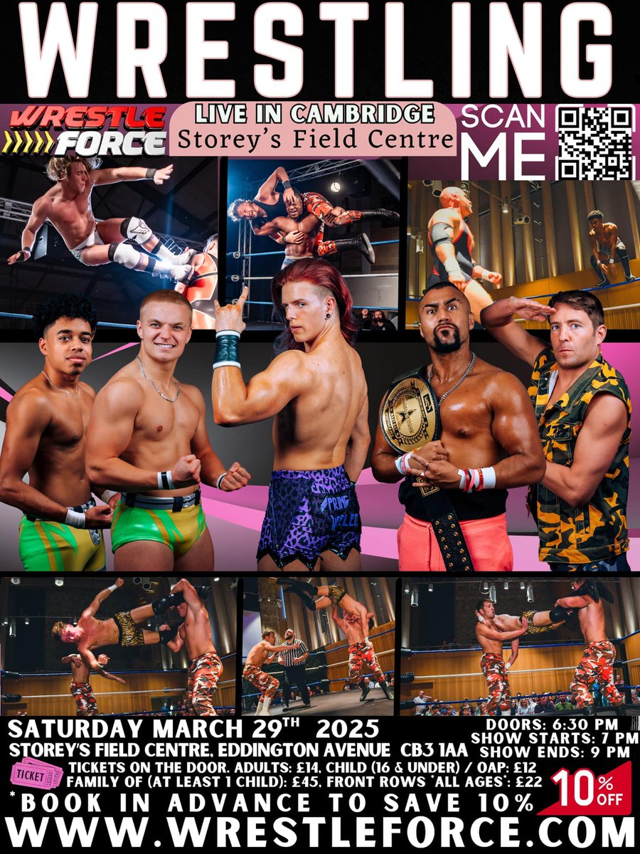 Pro Wrestling EAST (@prowrestleeast) on Twitter photo ONLY EIGHT DAYS TO GO UNTIL WRESTLING RETURNS TO CAMBRIDGE! Our good friends <a href="/WrestleForceUK/">WrestleForce</a> pick up the mantel at <a href="/storeysfield/">Storey's Field Centre</a> with a card full of your favourites <a href="/_JordanSaeed/">Jordan Saeed</a> <a href="/KianCamronPW/">Kian Camron</a> <a href="/PeaceWrestler/">Peace_&_Rapmaster</a> <a href="/kieron_lacey/">kieron キーロン・レイシー</a> and many more! ONLY EIGHT DAYS TO GO UNTIL WRESTLING RETURNS TO CAMBRIDGE! Our good friends <a href="/WrestleForceUK/">WrestleForce</a> pick up the mantel at <a href="/storeysfield/">Storey's Field Centre</a> with a card full of your favourites <a href="/_JordanSaeed/">Jordan Saeed</a> <a href="/KianCamronPW/">Kian Camron</a> <a href="/PeaceWrestler/">Peace_&_Rapmaster</a> <a href="/kieron_lacey/">kieron キーロン・レイシー</a> and many more!