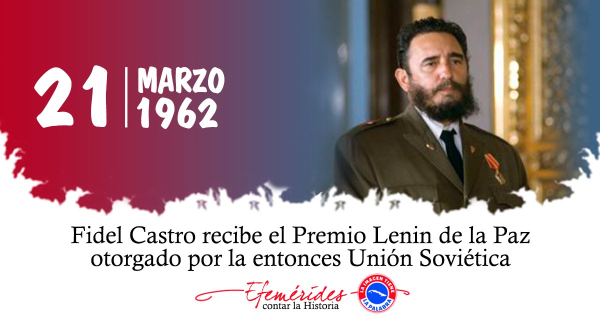 Para un hombre de paz el más justo de los premios. #FidelPorSiempre supo defender la paz de su patria digna e independiente 
#Cuba
<a href="/MinfarC/">Minfar_Cuba</a> <a href="/RMCiegodeAvila/">Region Militar Ciego de Avila🇨🇺</a> 
<a href="/rmcienfuegos2/">Región Militar Cienfuegos</a>