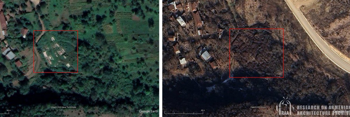 Shirvan Grigoryan (@sh_grgr) on Twitter photo #Azerbaijan has destroyed cemeteries in the occupied villages of Avetaranots, Jragaqner, Zardanashen, Madatashen, and Sargsashen in #Artsakh, according to the Research on #Armenian Architecture (RAA) Foundation.
Satellite images provide evidence of the destruction of the #Azerbaijan has destroyed cemeteries in the occupied villages of Avetaranots, Jragaqner, Zardanashen, Madatashen, and Sargsashen in #Artsakh, according to the Research on #Armenian Architecture (RAA) Foundation.
Satellite images provide evidence of the destruction of the