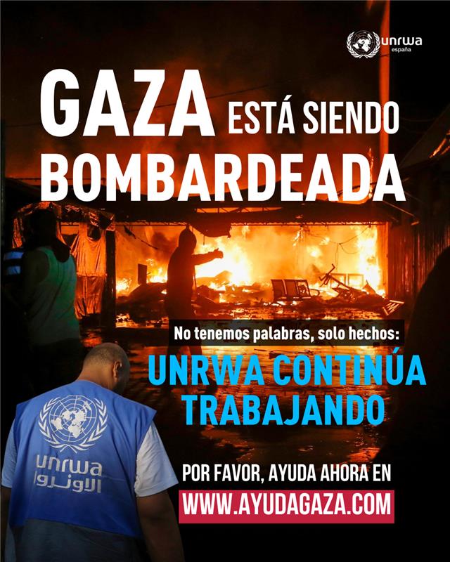 UNRWAes's tweet image. El infierno ha vuelto a Gaza. Cientos de personas han sido asesinadas por los bombardeos que marcan el fin del alto al fuego.
Pero nuestros equipos siguen distribuyendo ayuda vital a miles de familias.
Por favor, hoy más que nunca, ayuda a Gaza en: ayudagaza.com