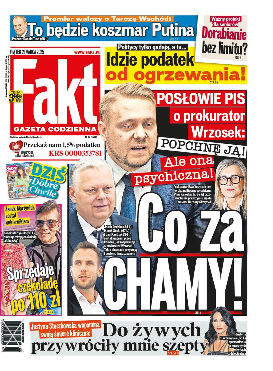 Fakt_pl's tweet photo. #DziśWFakcie: Szokujące nagranie z udziałem posłów PiS. "Ja ją pchnę, bezczelne babsko"
https://t.co/gwPjIliVDg
#Fakt #faktpolityka #FaktWydarzenia #FaktPieniądze #FaktLudzie #faktsport #Prokurator #EwaWrzosek #Ozdoba #PiS #Suski #Kanthak https://t.co/7vo7jP5pSG