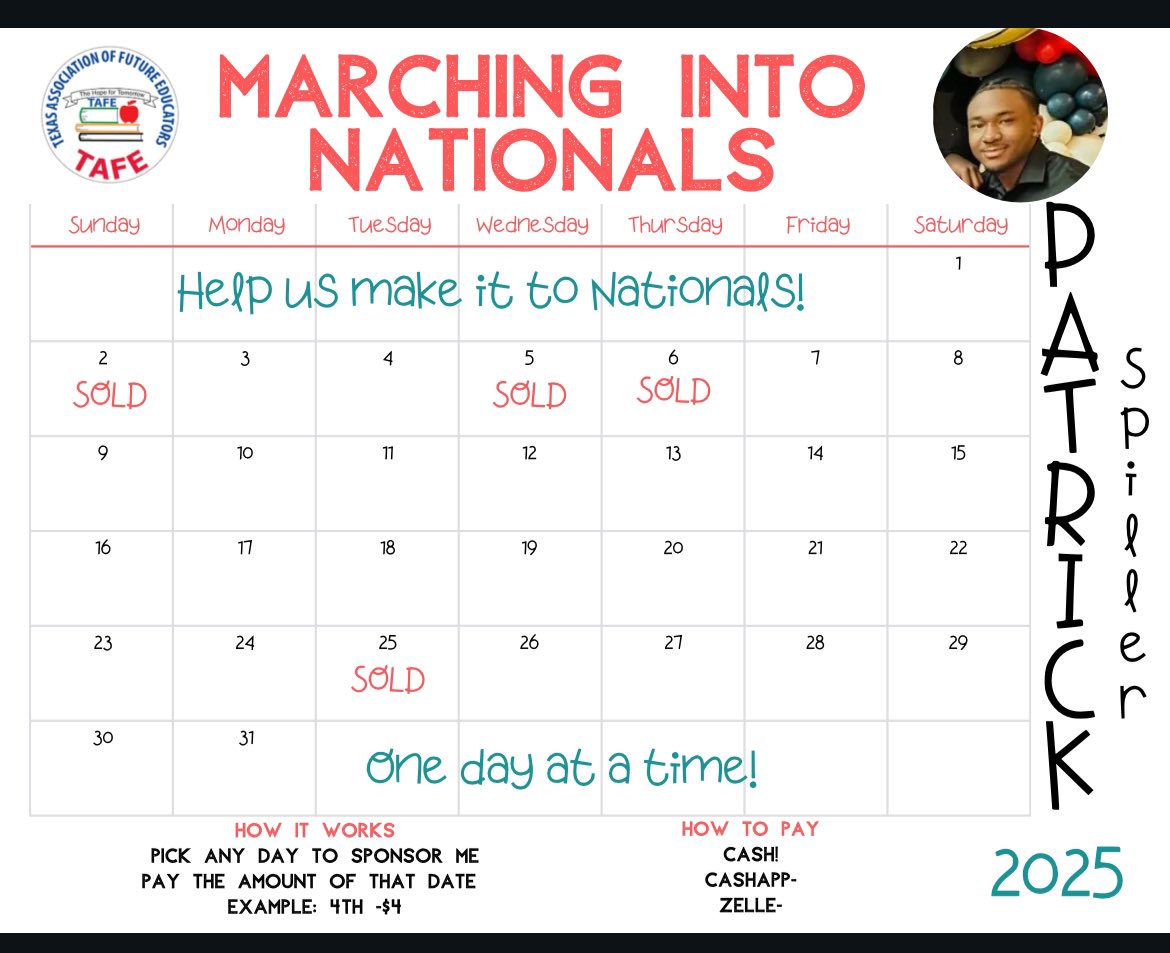Patrick Spiller (@2solid_patrick) on Twitter photo Hi Family and friends! I’m doing a fundraiser to help fund for the National Educator Rising Conference this summer. If you would like to donate please comment, or message me.   
Even if you can’t donate, like + reposting helps!!! Hi Family and friends! I’m doing a fundraiser to help fund for the National Educator Rising Conference this summer. If you would like to donate please comment, or message me.   
Even if you can’t donate, like + reposting helps!!!