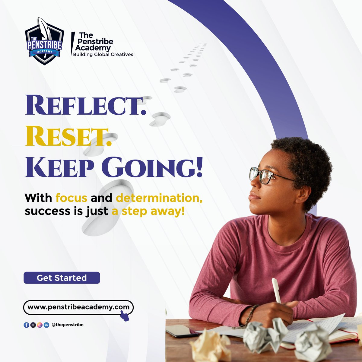 Thepenstribe_'s tweet photo. As the week comes to an end, take a moment to reflect on your progress and set new goals for the journey ahead. 

Stay focused, stay determined, and keep pushing forward—your success is within reach! 

What’s one goal you’re setting for next week? https://t.co/wzdXnu0O5n