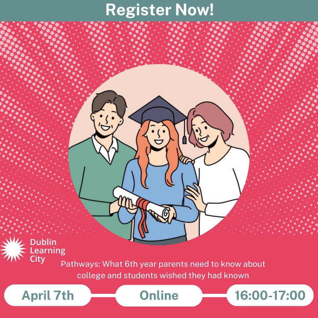 DubLearningCity's tweet image. ✨As part of the Dublin Learning City Festival, Pathways will be hosting two online seminars all about what to expect from Higher Education!

📍 Register now by going to this link: dublinlearningcity.ie/event/pathways…

#DLCFestival2025 #FéileCFBÁ2025 #CreateConnectChange