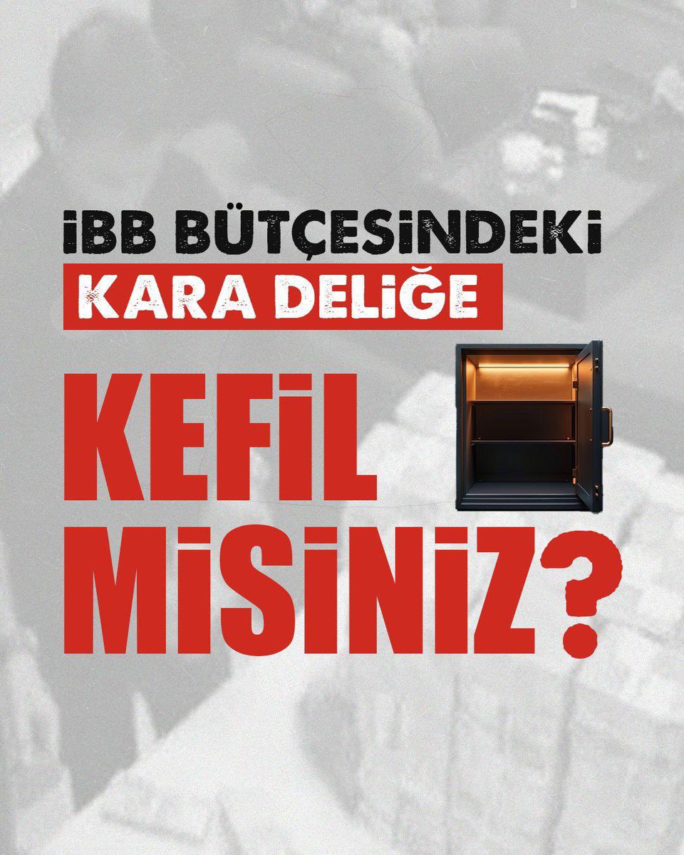 İBB bütçesindeki kara deliğe #KefilMisiniz? Birilerine rant olarak veya usulsüzlüklerle giden, terörü besleyen bu suçta sizde sorumluluk alıyor musunuz?