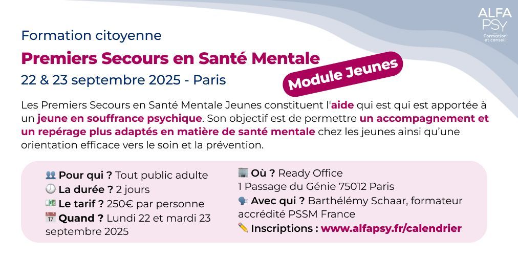 Alfapsy - Formations en santé mentale et sociale tweet media