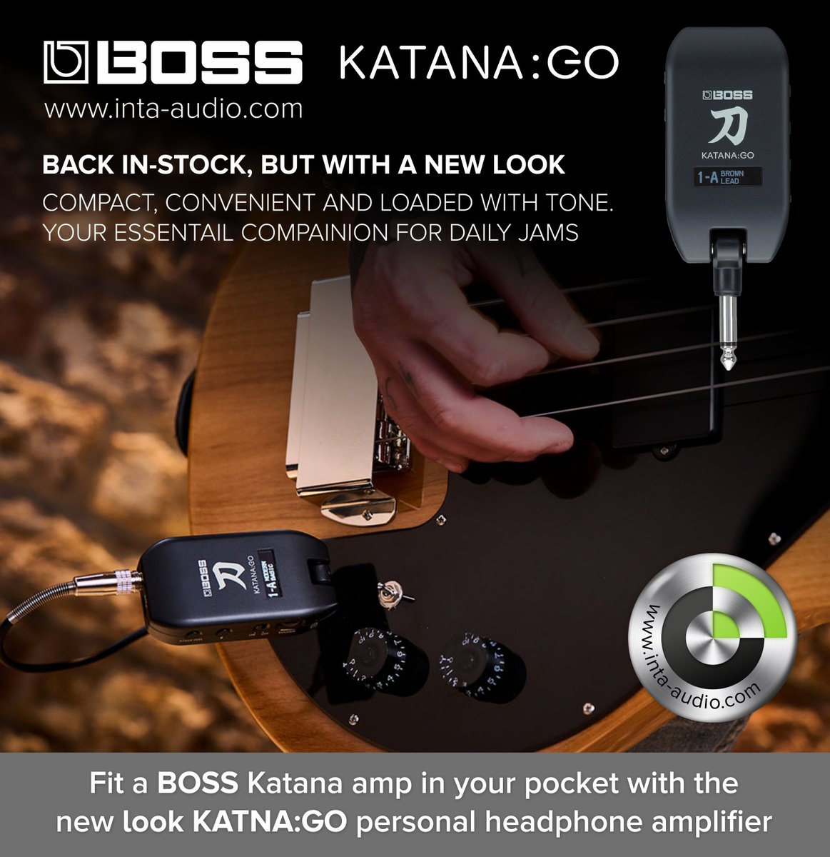 Back in stock! The  BOSS Katana GO MK2 - inta-audio.com/search/katana-…