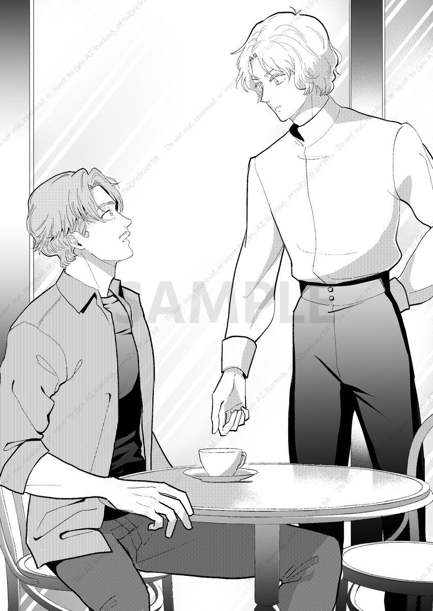 refract79's tweet image. 【シャリシャア新刊】
旧世紀に転生したふたりが再会するお話です。
記憶有り、ふれ合い程度の性描写、ハピエン。
甘いちゃラブ本です。B5/32p
通販予約 ecs.toranoana.jp/joshi/ec/item/…
Pixiv pixiv.net/artworks/12845…
サンプルは飛び飛びです。
1/2