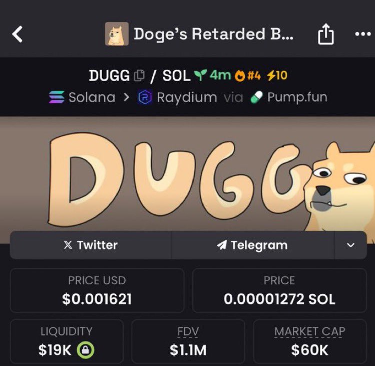 Coingifted's tweet photo. Shared $DUGG at $60k mcap in my private TG.

Join our TG for exclusive early calls! DM now to secure your spot.

#Eralab $Dugg $Guess $Anty $afuera $mirumi $memdex
$grumpy $rogers $Esim $yzy $pvs
#A47 $rif $Flow $suede $Pengu
 $furm $Solana #memecoins #SolanaAirdrop https://t.co/WvIS61igsD