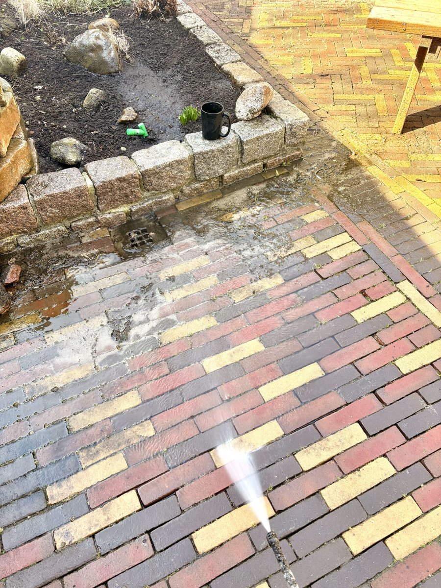 Frenck's tweet photo. No automations today—just me, a pressure washer, and some stubborn dirt. 🧼💦
Summer ☀️ is coming, so it’s time to make the garden shiny and cozy again!
Coffee at hand, but no code coming out of it today… just clean bricks. ☕ ✨
#SmartHome #ButNotToday #ManualMode #GardeningTime #SpringCleaning