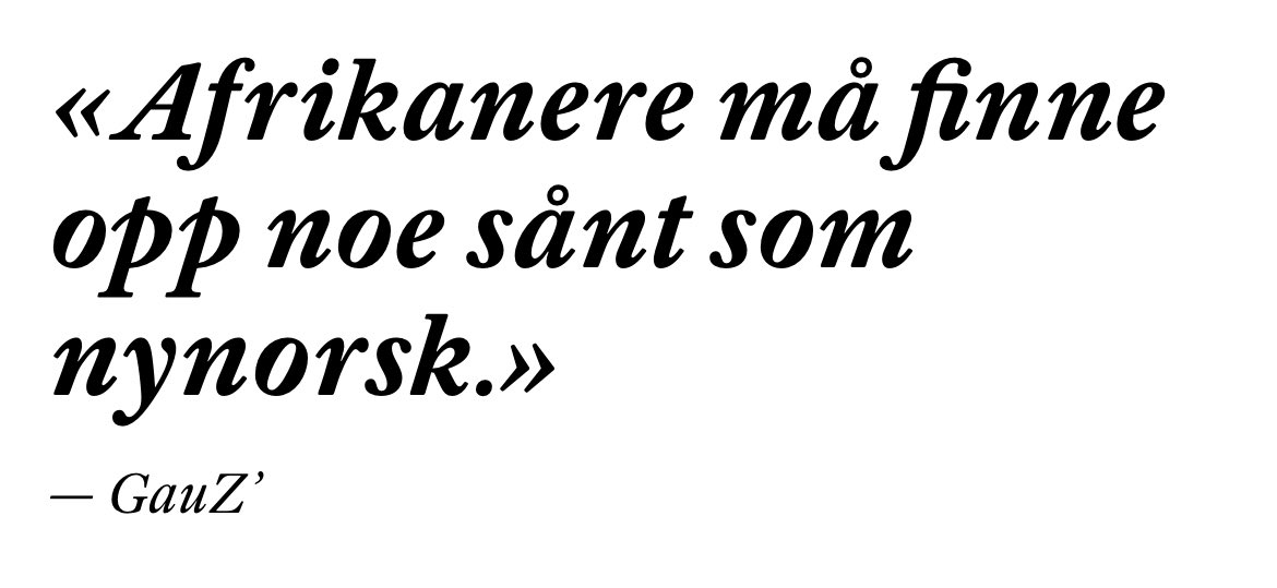 Stort intervju i dag: Suksessforfatteren GauZ' vil kapitalen til livs, frigjøre afrikanske bøker og gjøre felles front med målfolket i Norge.
Yohan Shanguratnams fine intervju med
GauZ' i ©klassekampen i dag gir engasjement å ta med seg inn i helgen!