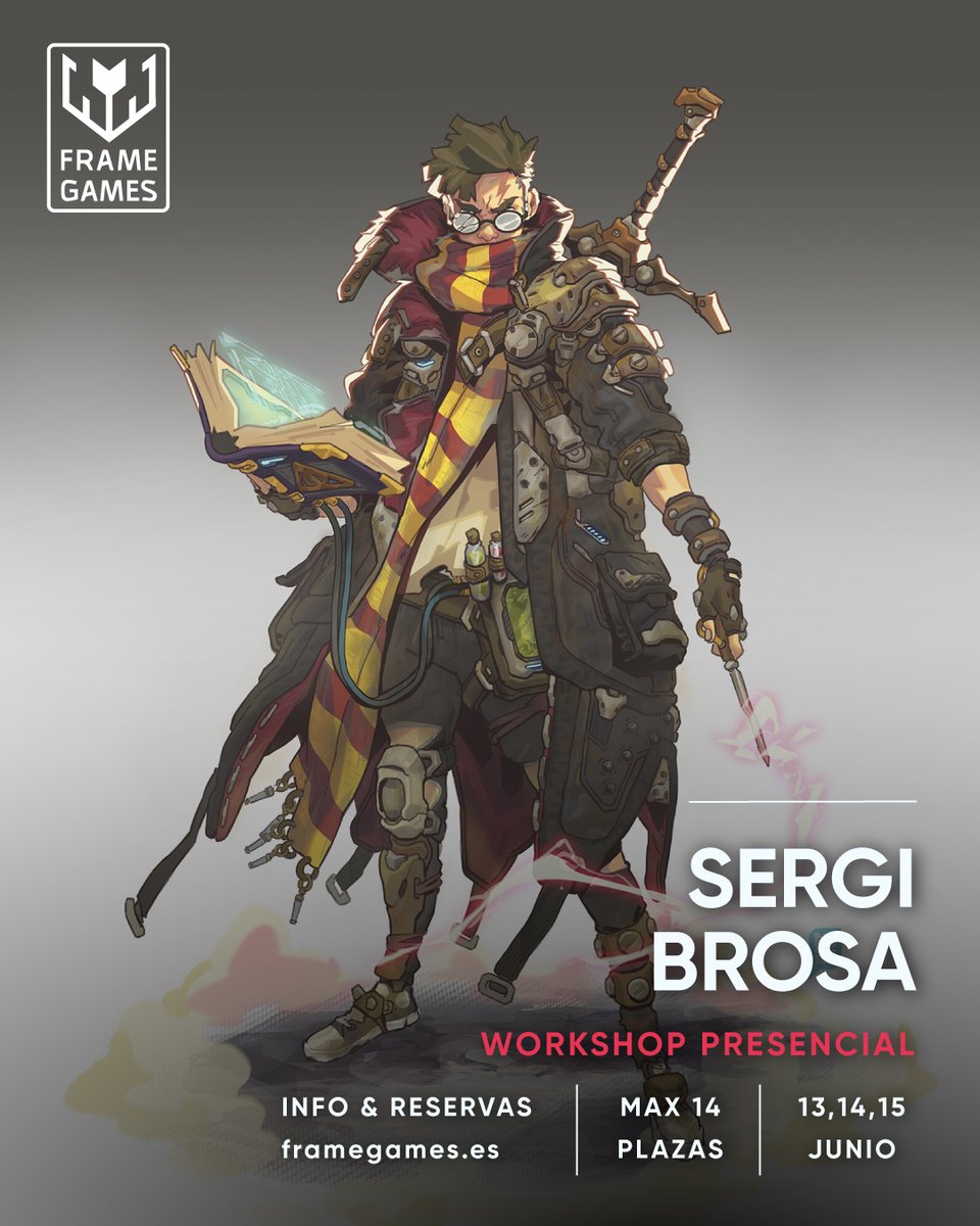 Frame Games (@frame__games) on Twitter photo ¡WORKSHOP PRESENCIAL CON SERGI BROSA!
¡Aprende de <a href="/SergiBrosaGo/">Sergi Brosa</a> , director de arte en <a href="/Borderlands/">Borderlands</a> , en un workshop exclusivo y presencial!
📅 Fecha: 13,14,15 Junio
🎟️ Plazas limitadas
🔒 Reserva tu plaza -> framegames.es/workshops/serg… ¡WORKSHOP PRESENCIAL CON SERGI BROSA!
¡Aprende de <a href="/SergiBrosaGo/">Sergi Brosa</a> , director de arte en <a href="/Borderlands/">Borderlands</a> , en un workshop exclusivo y presencial!
📅 Fecha: 13,14,15 Junio
🎟️ Plazas limitadas
🔒 Reserva tu plaza -> framegames.es/workshops/serg…