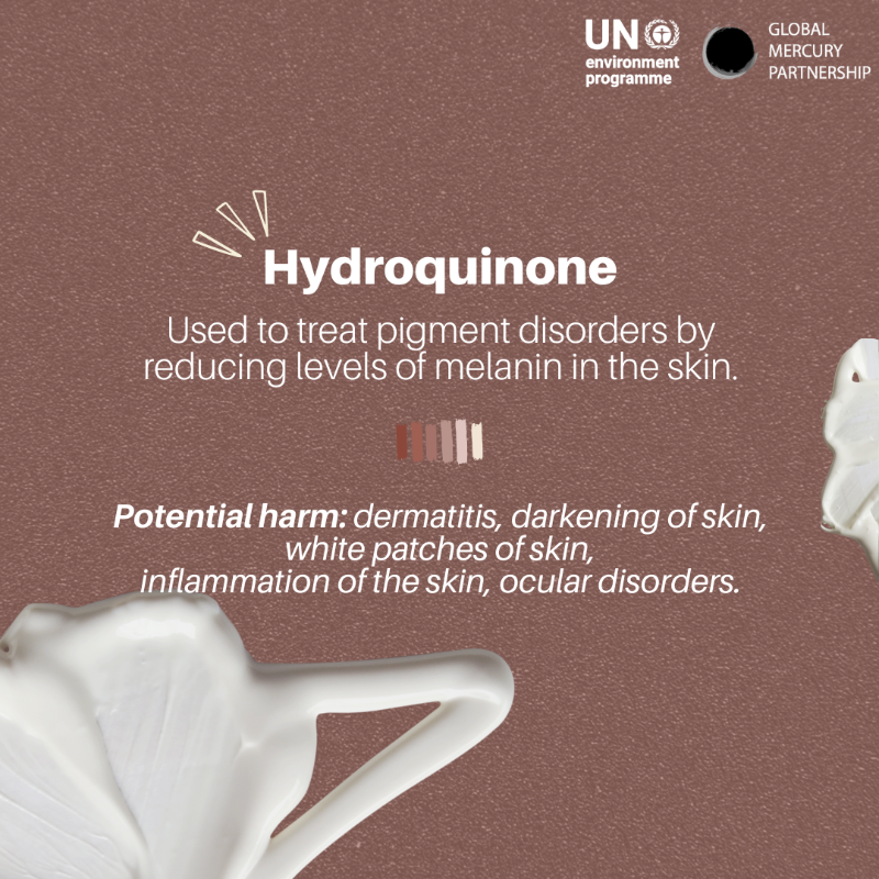 UNEP's tweet photo. Toxic beauty ideals are among the many effects of racism, with people worldwide too often feeling pressure to change their skin tone, putting health at risk.

Check the harmful effects of mercury &amp; other products used to lighten skin. @UNEP_africa @RobertaAnnan #FightRacism