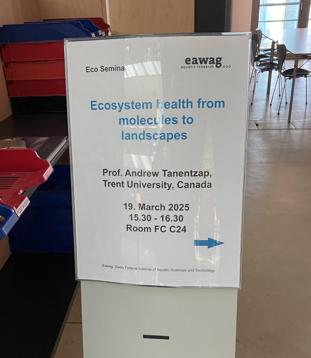 ecochangegroup's tweet image. Thank you @EawagResearch for the invite to talk about our work. What an inspiring turnout and environment! Plenty of potential for synergy between our mass spec facilities @TrentWQC.