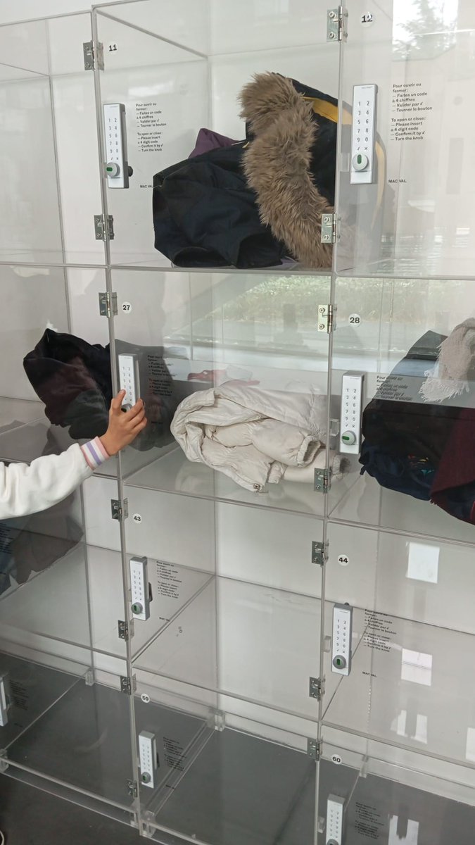 DesignErrands's tweet image. Gone are those tedious mnemonic techniques to retrieve your clothes at the lockers.

Image: MAC VAL Museum, March 2025. Credit RC.