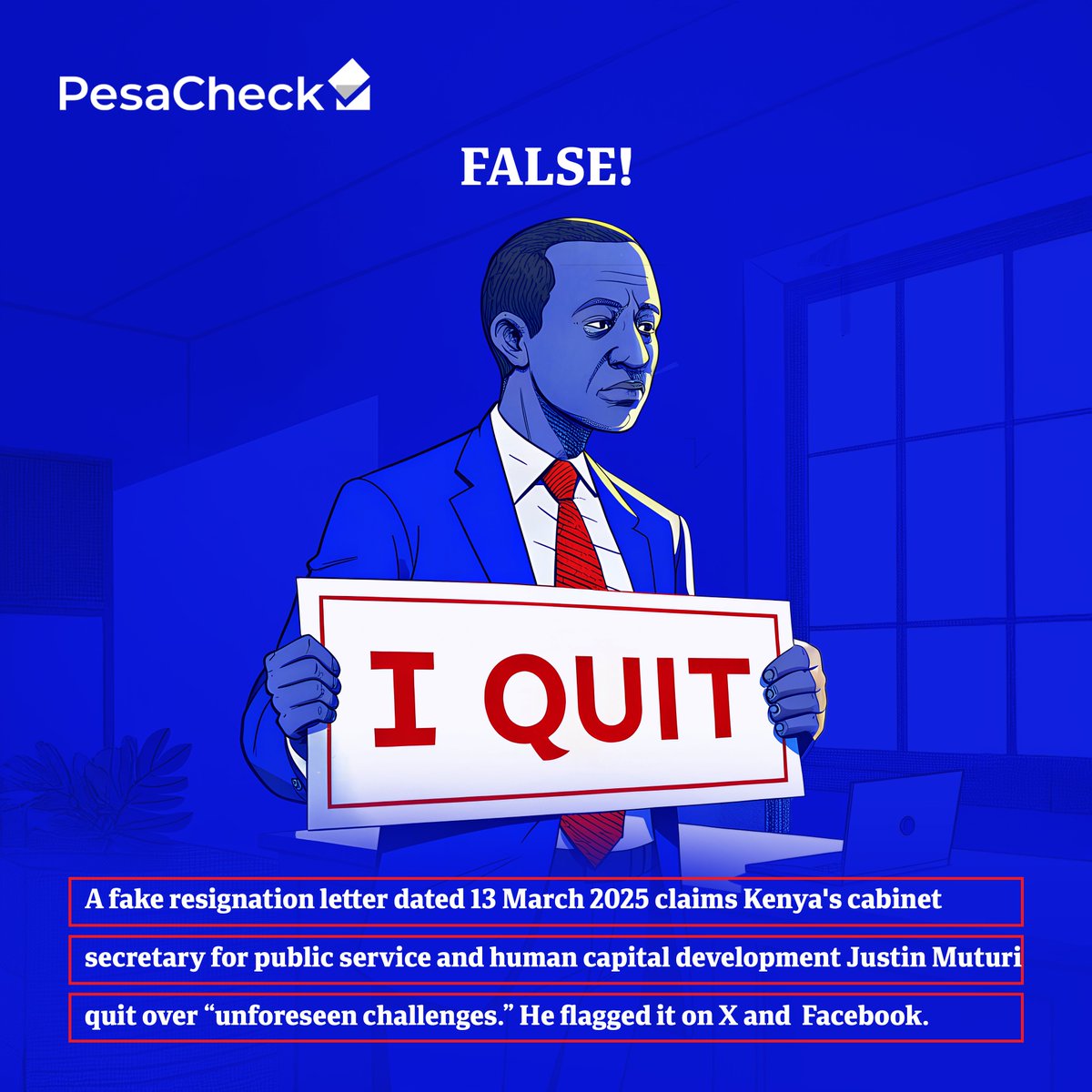 Justin Muturi says resigning is for cowards—but the rumour mill is still in full swing: bit.ly/4iyJoeM