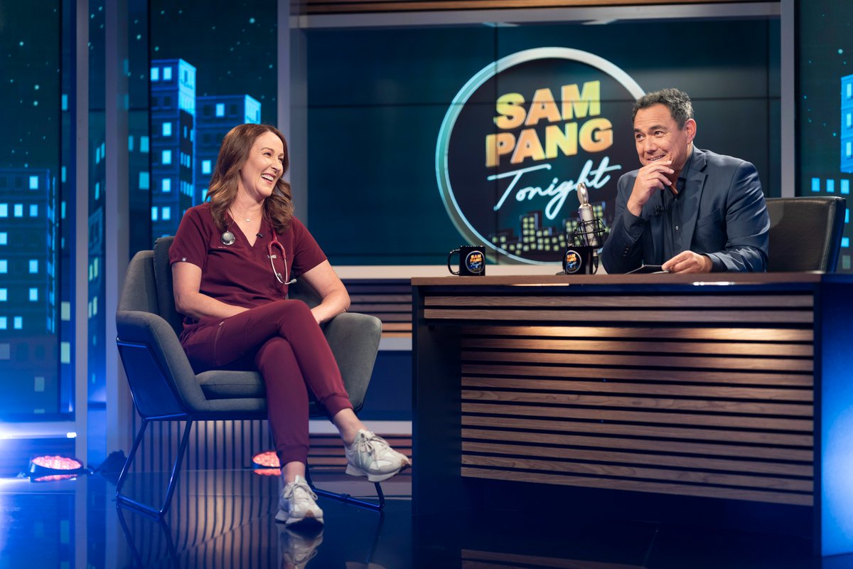 sampangtonight's tweet image. 📷 A few moments from our first week on the set of Sam Pang Tonight.

Back Monday 👋

#SamPangTonight | 8.40 Monday on @Channel10AU  and 10 Play