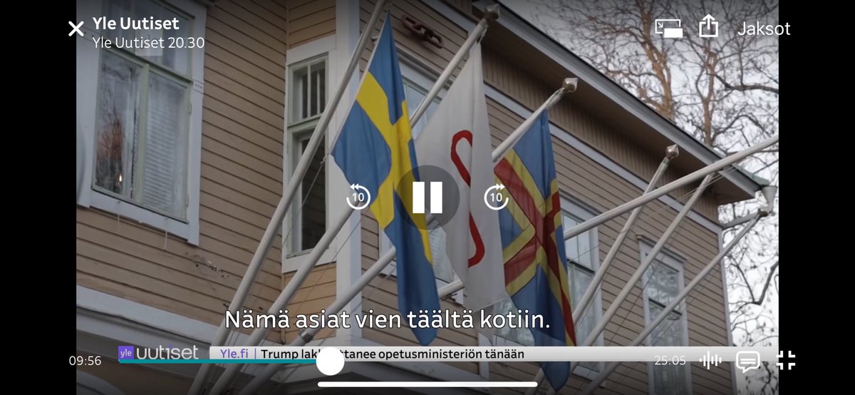 Jännä tää YLEn Zelenska Ahvenanmaalla loppukuva. No, lähennymme entisestään 🇸🇪.
