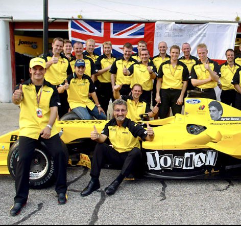 Had he lived, Ayrton Senna would be turning 65 today. So, because many of us are still mourning the loss of Eddie Jordan, who died yesterday, aged 76, here’s EJ with his ‘Senna tribute’ Jordan livery at Imola in 2004, 10 years after Senna’s death. #RIPEddieJordan #RIPAyrtonSenna