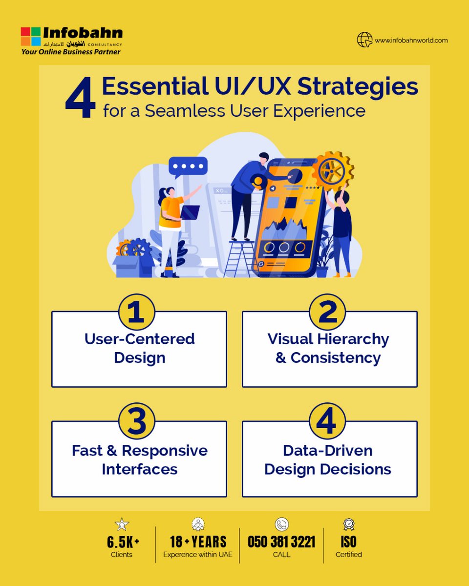 "A great UI/UX isn’t just about how it looks—it’s about how it works!" 

Your brand deserves a seamless user experience that keeps visitors engaged and drives real conversions.
infobahnworld.com

#MarTechAgencyDubai #DubaiAgency #UIUXDesign #UserExperience #UXTips #Martech