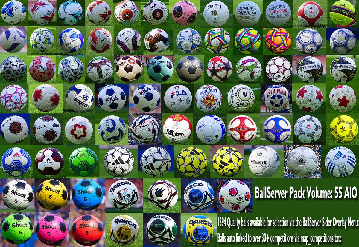 PeSoccerWorld's tweet photo. 🎮⚽ ¡Nuevo Pack BallServer disponible!
🔥 1394 balones HD listos para usar en Sider.
🏆 Auto-asignados a +30 competiciones.
✅ Compatible con parches, fácil de instalar.
📥 Descárgalo ya y lleva tu PES al siguiente nivel
#PES #eFootball #BallServer #Sider https://t.co/tsAMOtYvao