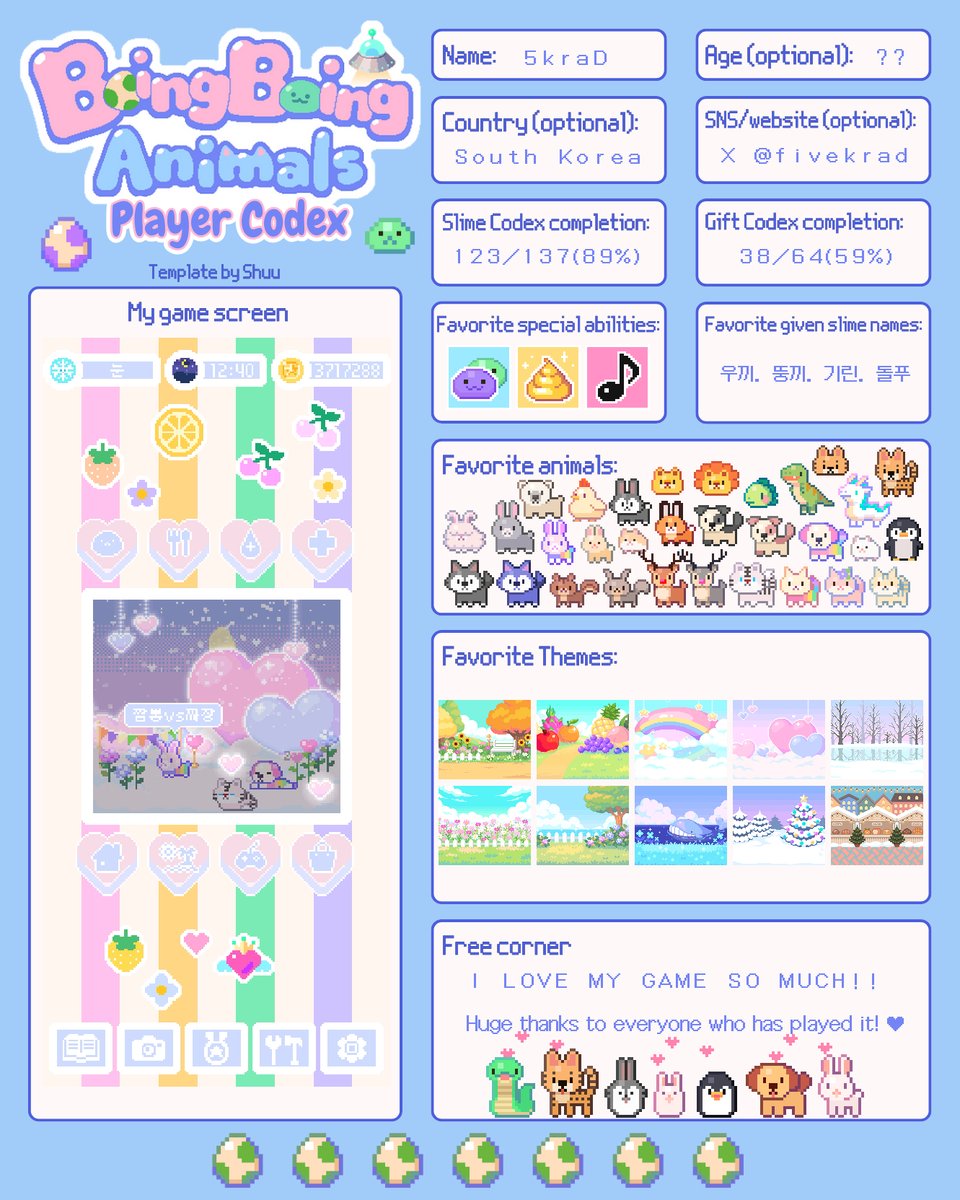 The developer's player codex!! I had so much fun writing it😍 Thank you for making the template <a href="/_shuubah_/">Shuu's Wonderland</a>  💖💕