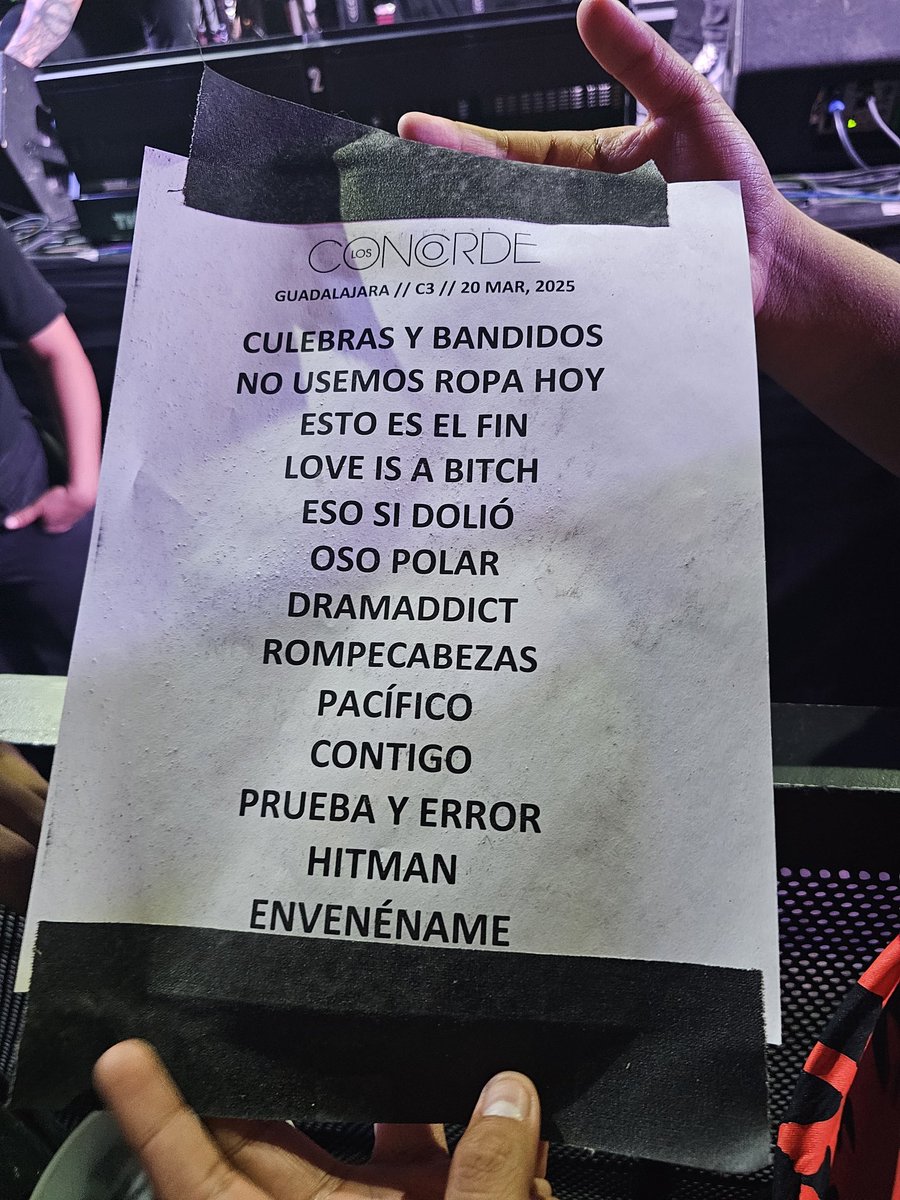Aaron Estrada (@sebastanev) on Twitter photo El setlist de <a href="/LOSCONCORDE/">LOS CONCORDE</a> 
Omg Estuvo increíble su concierto con mucha vibra en <a href="/C3Stage/">C3 Stage</a> 
Necesito ir a otro ♡ El setlist de <a href="/LOSCONCORDE/">LOS CONCORDE</a> 
Omg Estuvo increíble su concierto con mucha vibra en <a href="/C3Stage/">C3 Stage</a> 
Necesito ir a otro ♡
