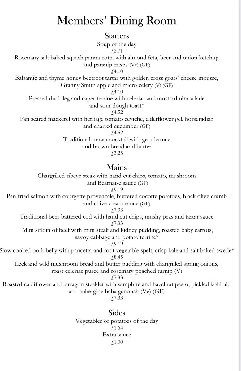 PARLIAMENT - The price of fish &amp; chips in the UK is now £10.88 per portion.

This is the taxpayer subsidised Dining menu in Parliament. 

Where Not one main course, including steak costs over £10. 

Because we aren’t all in this together 🤡