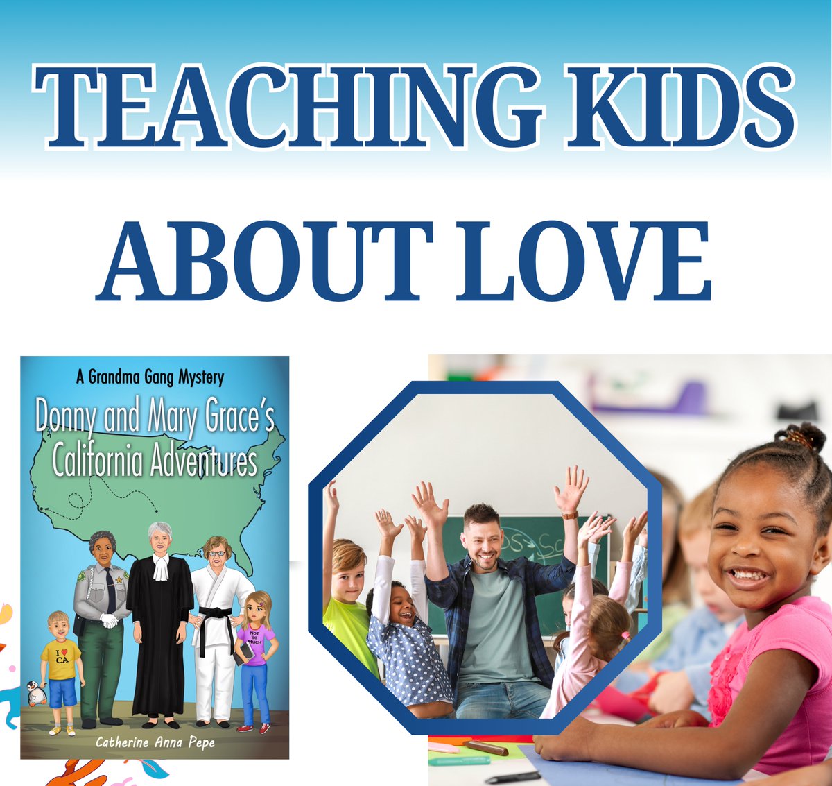 TwBookClub's tweet photo. "Donny and Mary Grace’s California Adventures" by Catherine Anna Pepe is a heartwarming children's book that teaches love, empathy, and kindness.

Get the book here:

https://t.co/mLrNjY11WG

Follow @GrandmaGangBook 

#TeachingCompassion #LoveAndFriendship #ChildrensBooks https://t.co/ku1nxsriLj