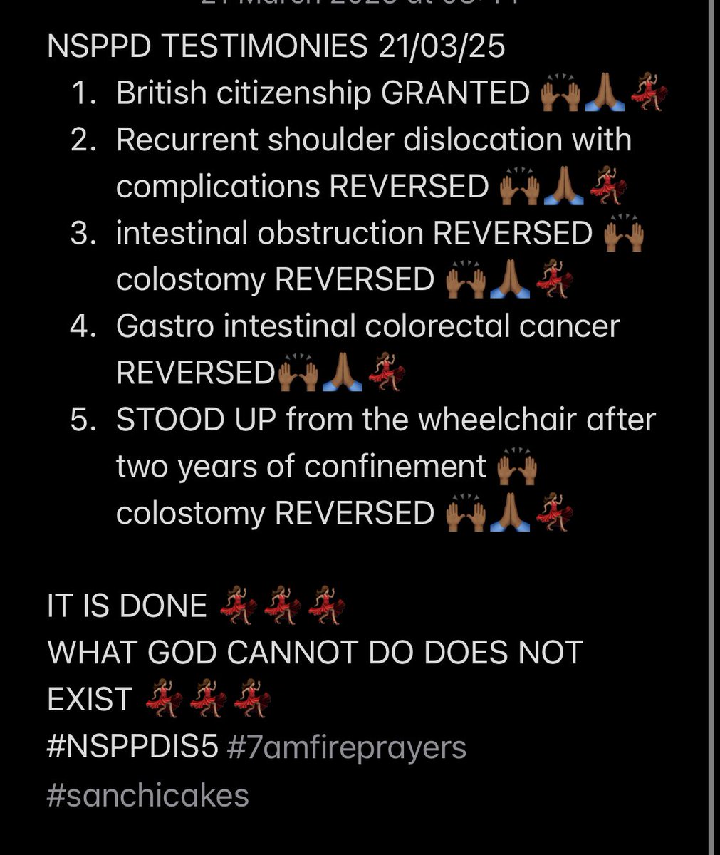 Sanchicakes's tweet photo. IT IS DONE 💃🏽💃🏽💃🏽
WHAT GOD CANNOT DO DOES NOT EXIST 💃🏽💃🏽💃🏽
#NSPPDIS5 #7amfireprayers #sanchicakes https://t.co/I2mwSDUkyC