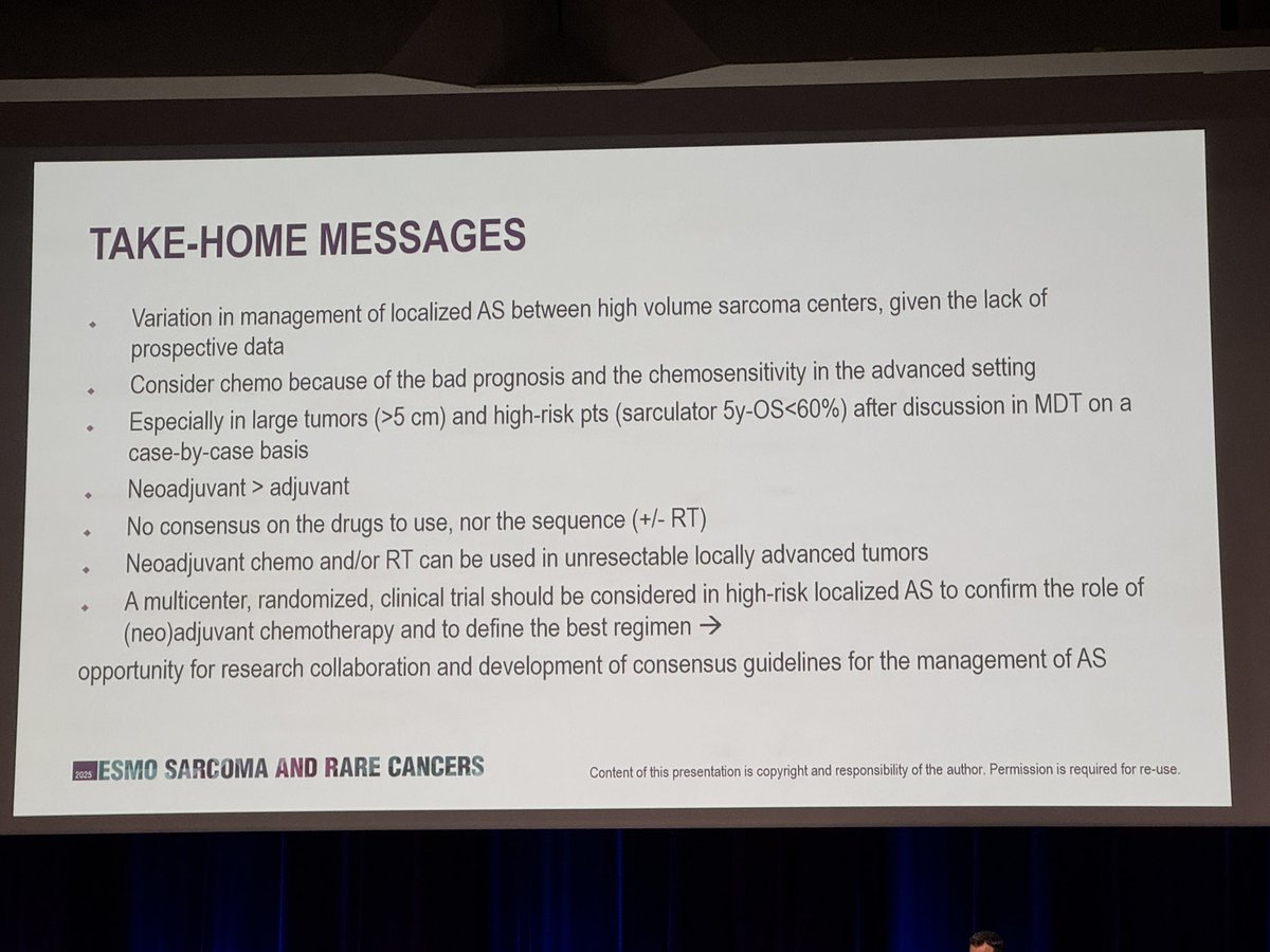 Pawel Sobczuk (@pawel_sobczuk) on Twitter photo Kicking off the day 2 of #ESMORareCancer25 with #angiosarcoma session!
‼️great summary of (neo)adjuvant chemotherapy by Stefania Kokkali
<a href="/myESMO/">ESMO - Eur. Oncology</a> <a href="/GreekSarc/">Hellenic Group of Sarcomas and rare tumors</a> Kicking off the day 2 of #ESMORareCancer25 with #angiosarcoma session!
‼️great summary of (neo)adjuvant chemotherapy by Stefania Kokkali
<a href="/myESMO/">ESMO - Eur. Oncology</a> <a href="/GreekSarc/">Hellenic Group of Sarcomas and rare tumors</a>