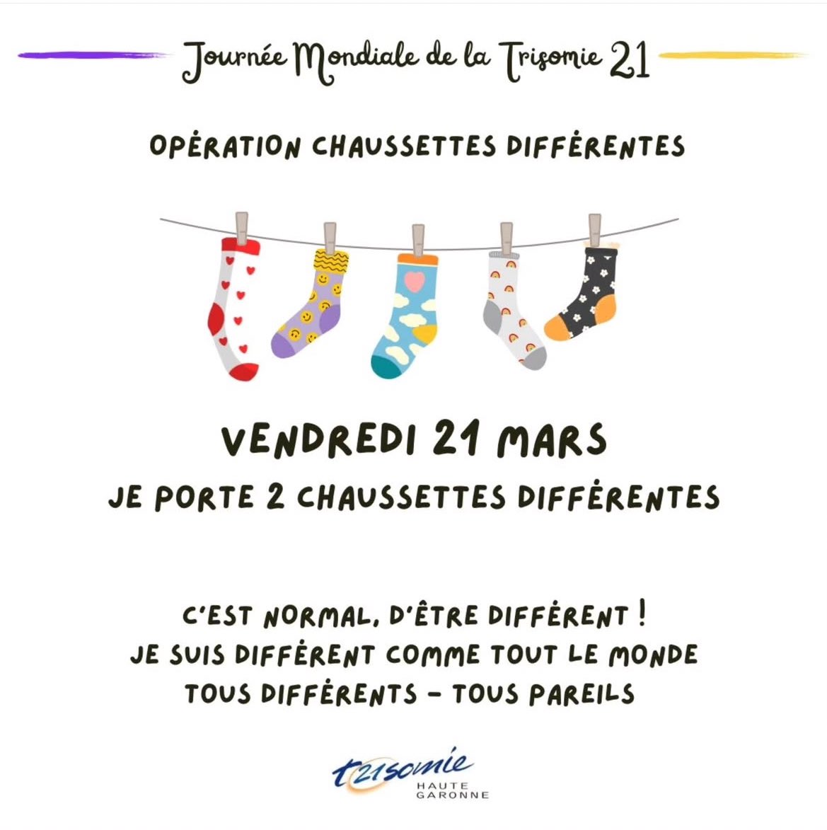 Journée mondiale de la trisomie 21 
« Tous différents - tous pareils »